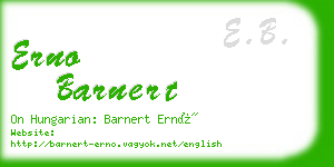 erno barnert business card